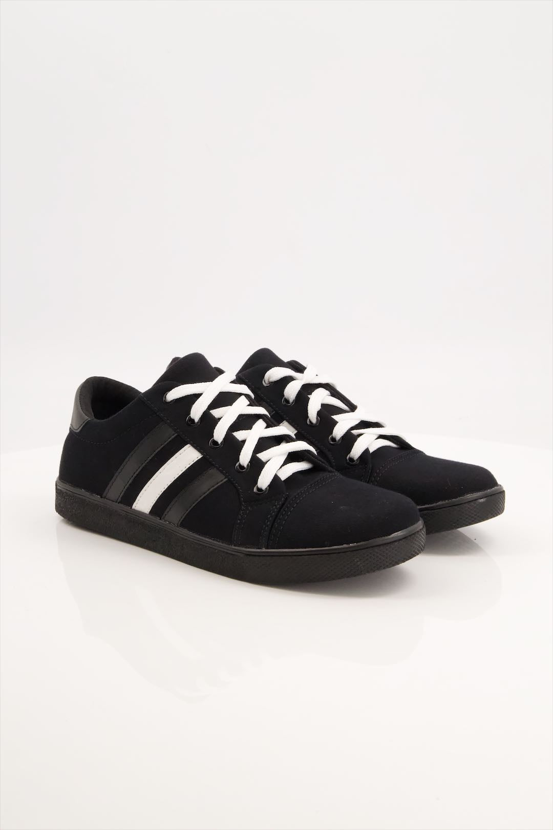 Black Camel Stripes Sneakers 555