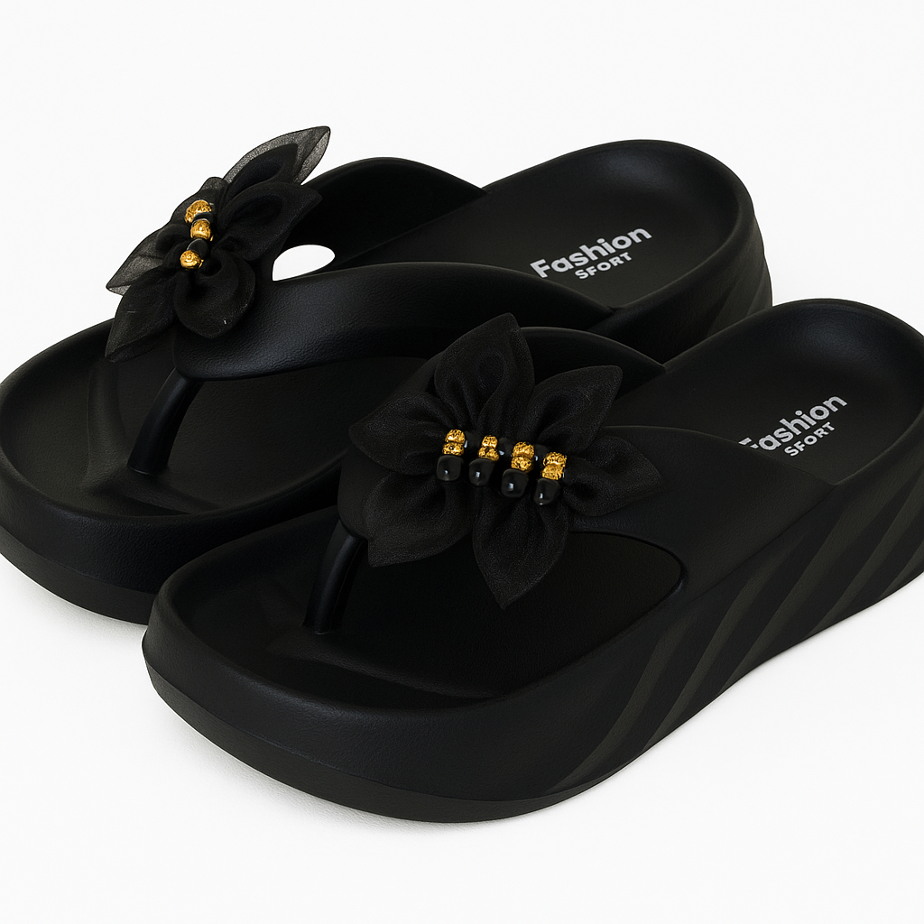 Black Camel High Heel Ladies Slide 1201
