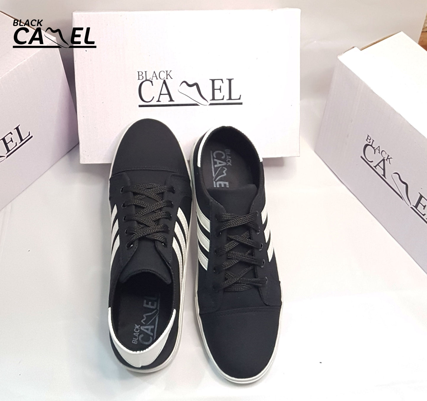 Black Camel Sneakers for Men Black Color Shoes for Men